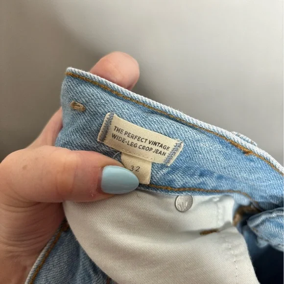 Madewell The Perfect Vintage Wide-Leg Crop Jean size 32 - Picture 9 of 15